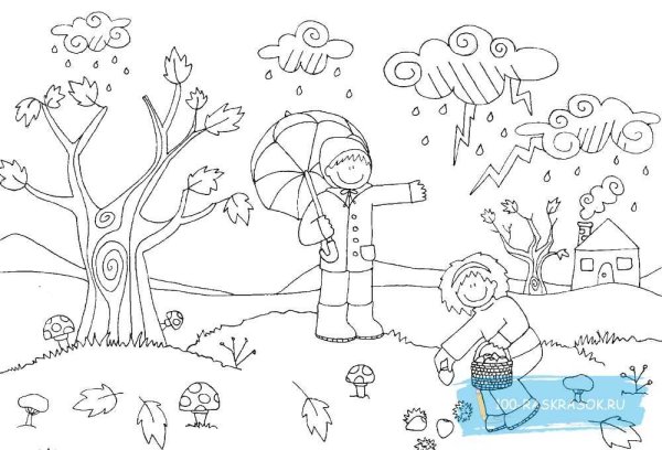 Раскраска природа