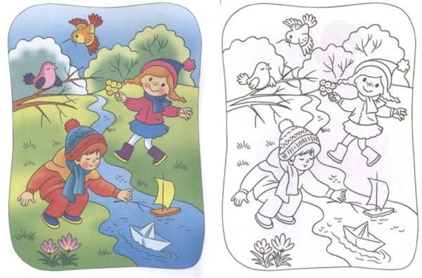 Раскраски на тему лето