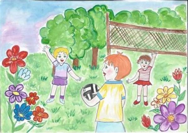 Рисунок на тему летние каникулы