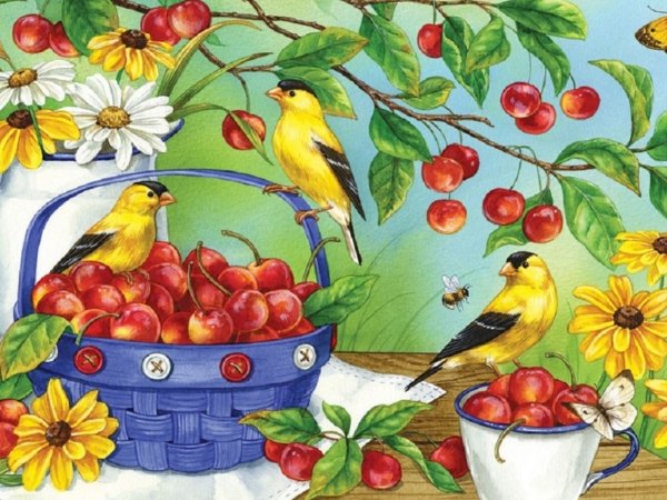 Птицы летом для детей