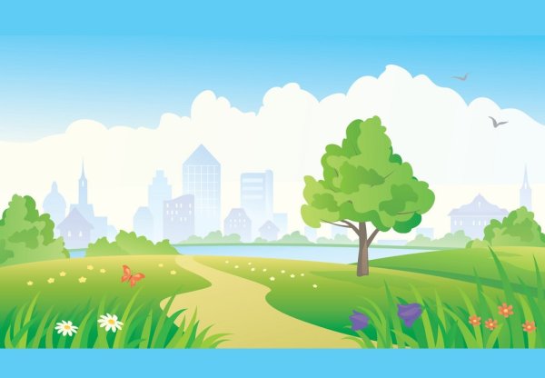 Природа город вектор