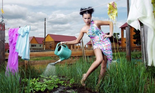 Фотосессия на даче летом