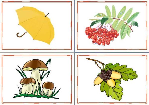Предметы осени для дошкольников