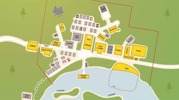 Карта лагеря совёнок Бесконечное лето