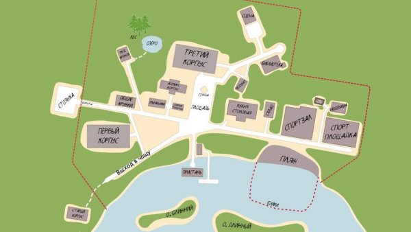 Карта лагеря бесконечного лета