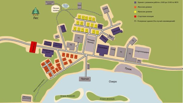 Бесконечное лето карта лагеря