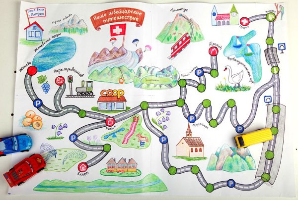 Карта маршрута путешествия для детей