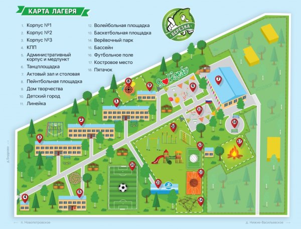 План территории детского лагеря