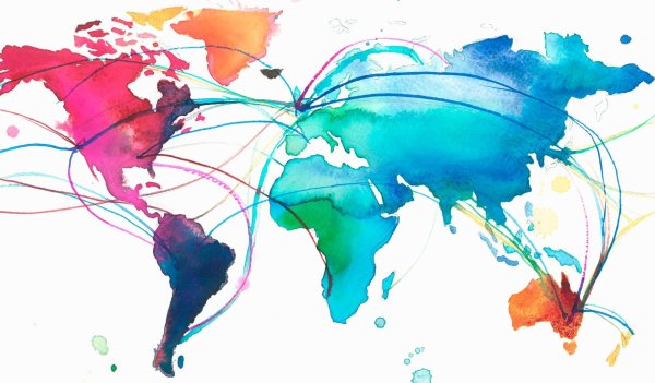 Карта мира рисунок