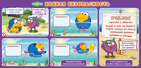 Смешарики Азбука безопасности на воде