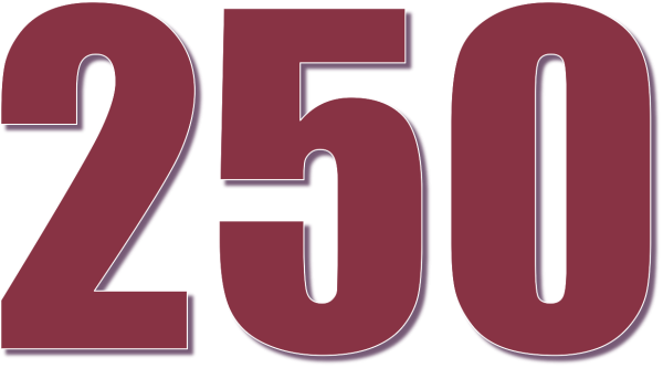 Надпись 250 лет