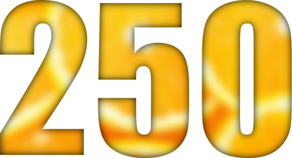 Цифра 25 Золотая