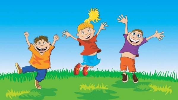 Дети в лагере мультяшные