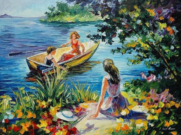 Пейзаж с людьми