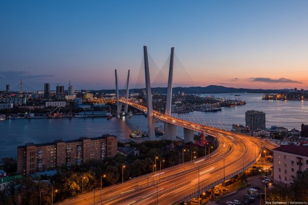 Мост через бухту золотой Рог во Владивостоке
