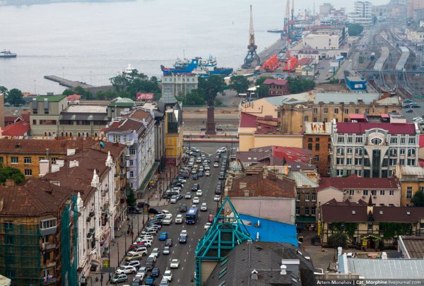 Вид на бухту золотой Рог Владивосток