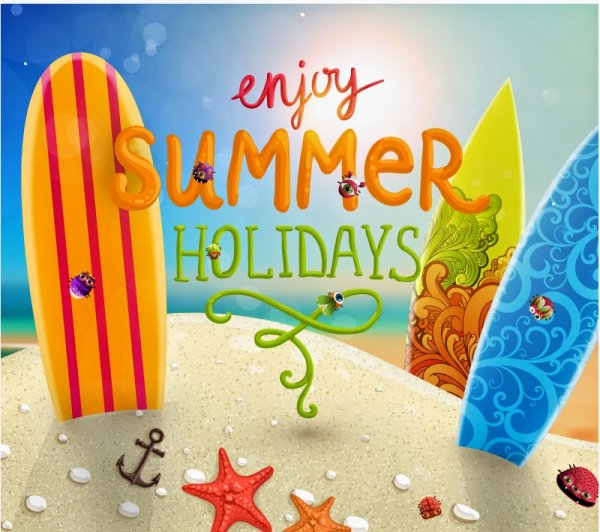 Happy Summer Holidays открытка