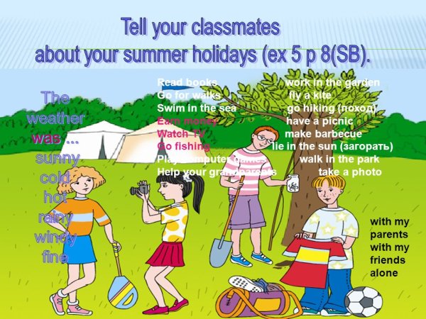 Проекта «Мои летние канткулы « 2 класс