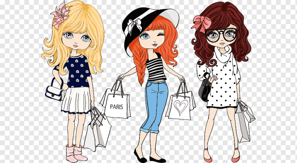 Модные девочки мультяшные
