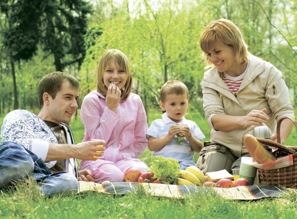 Семья на пикнике