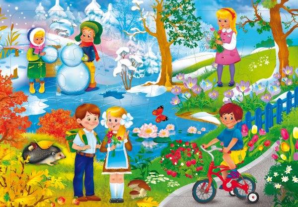 Пазл Весна для детей