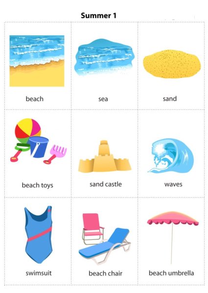 Тема лето на английском для детей