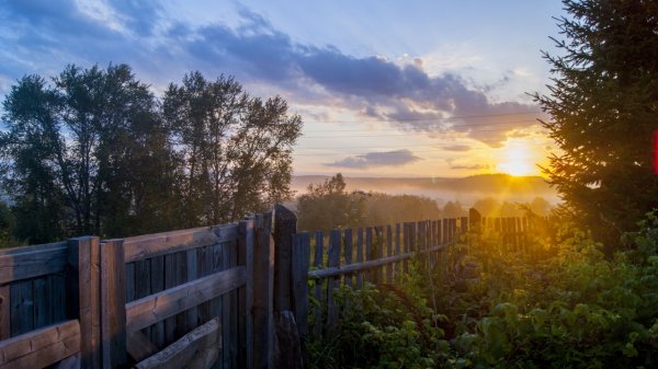 Рассвет в деревне