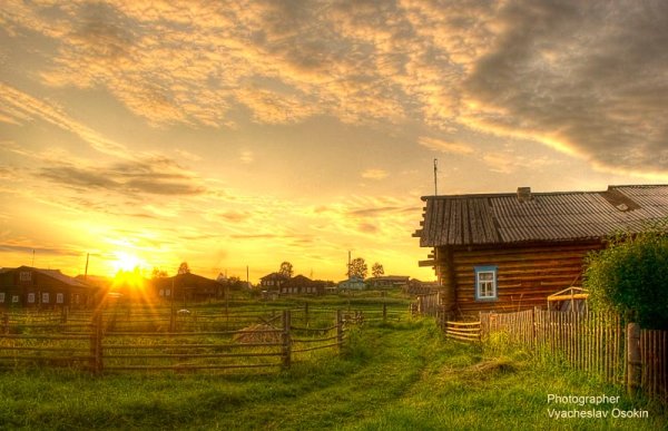 Солнечное утро в деревне