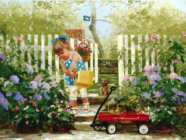 Дети на даче картины