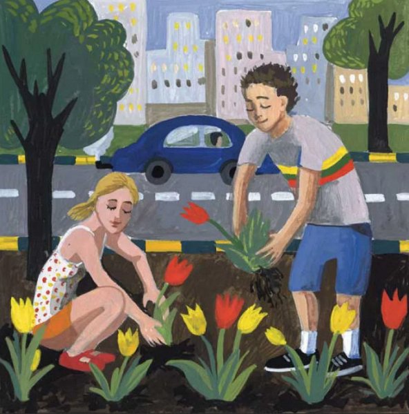 Труд взрослых весной