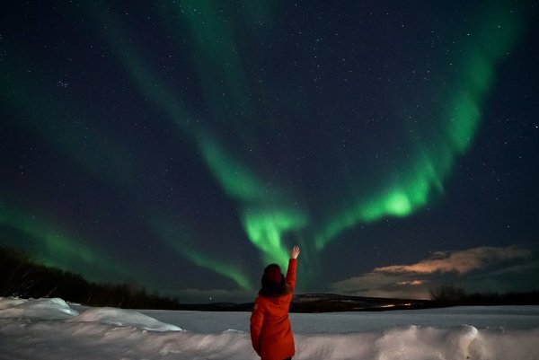 Апатиты Мурманская область Северное сияние