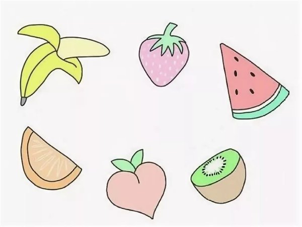 Рисунки для срисовки еда легкие и красивые