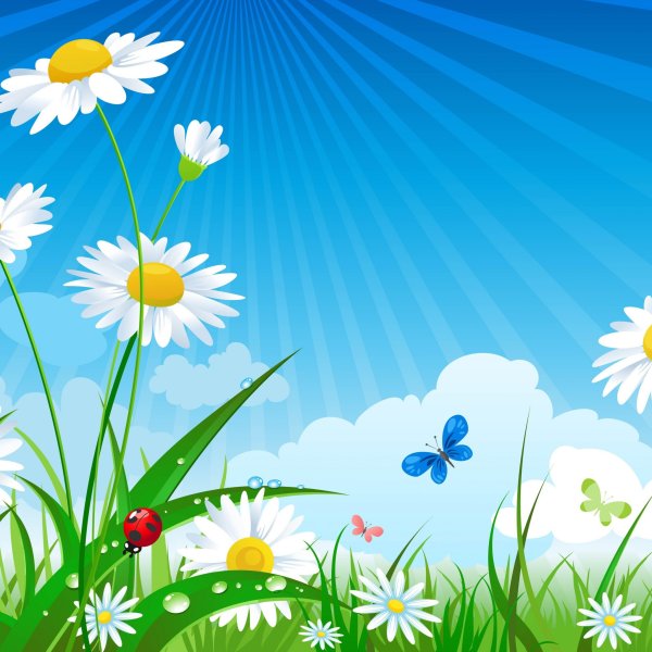 Фон Поляна для детей