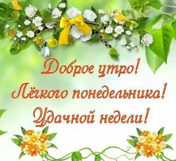 Красивое поздравление с понедельником