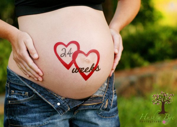 Рисунки на животике беременной