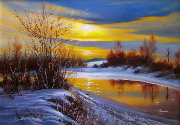 Александр Ходюков зимние картины