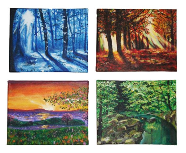 Картины пейзажи времена года