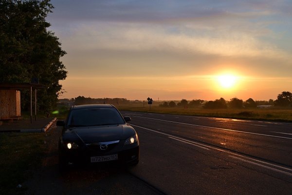 Лето дорога машина