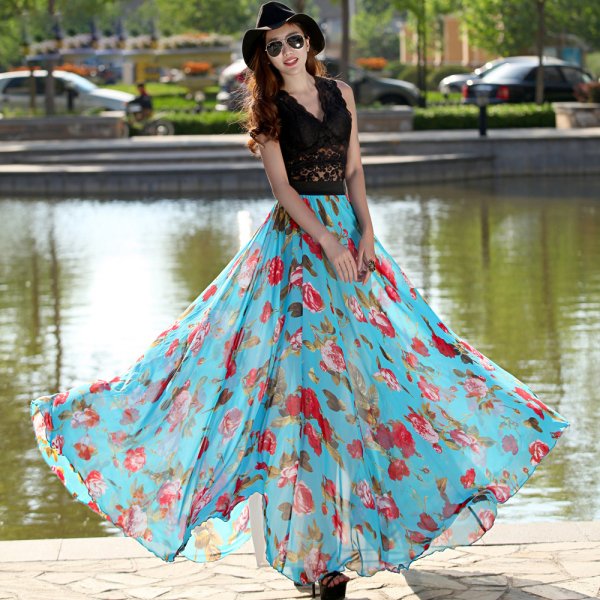 Шифон юбка пышные