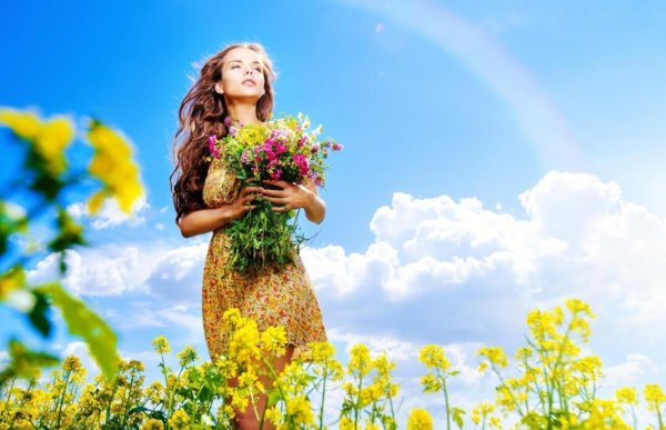 Девушка лето