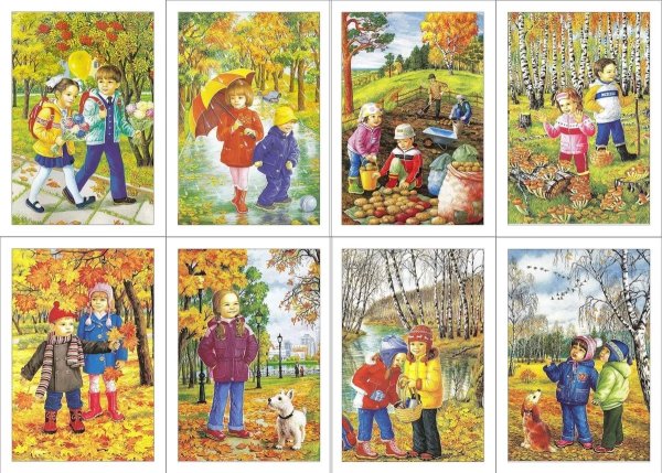 Сюжетные картины Весна для детей