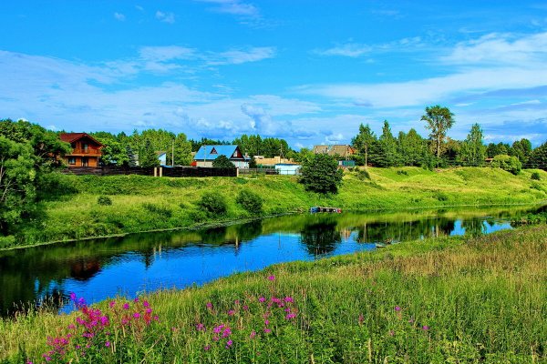 Река Вышний Пенская деревушка