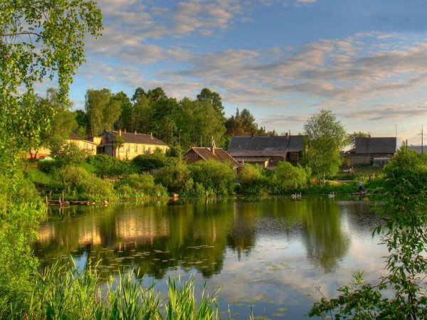 Утренний пейзаж деревня Герасимов