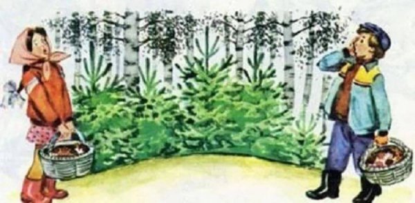 Рисунок дети заблудились в лесу