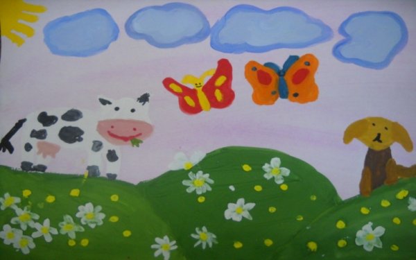 Рисование лето в старшей группе