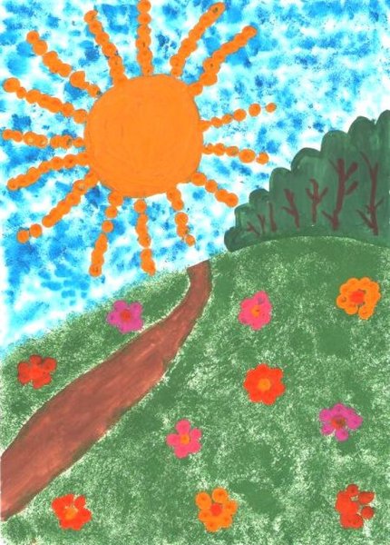 Рисование лето в старшей группе