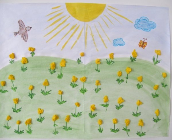 Рисование лето в старшей группе