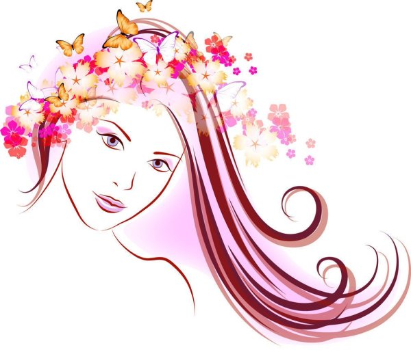 Девушка Весна лицо в профиль