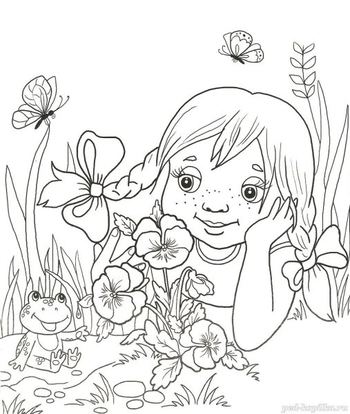 Летние раскраски для детей