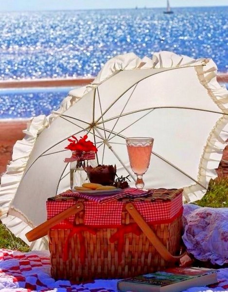 Романтический пикник на берегу моря